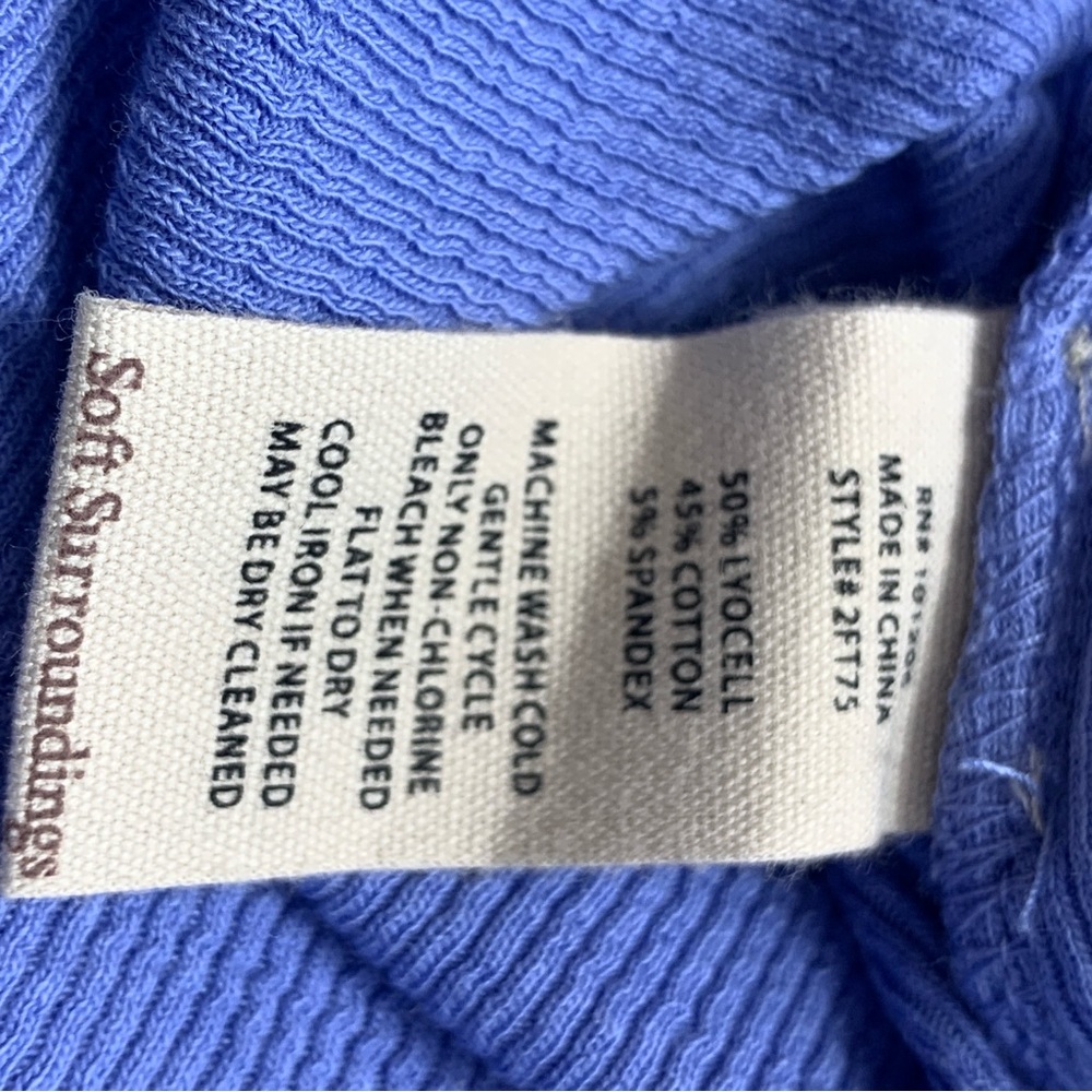 Soft Sorroundings Ribbed 3/4 sleeves Aria Dress in Persian Jewel—Medium - Picture 12 of 16